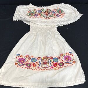 Othr White and Red Smocked Off-Shoulder Sundress